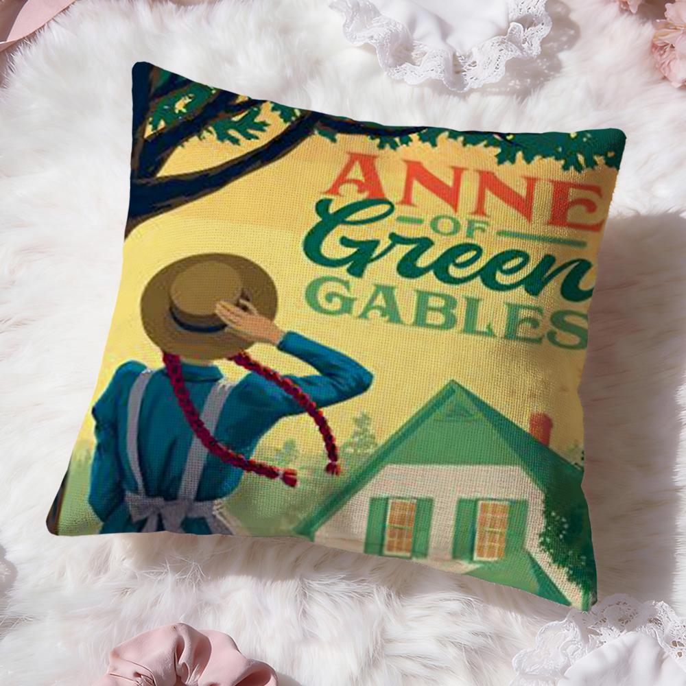 Classic Books Anne of Green Gables  Cover Premium Comfort Reversible Pillow Cove -Two in One Design for Any Room & Car Interior