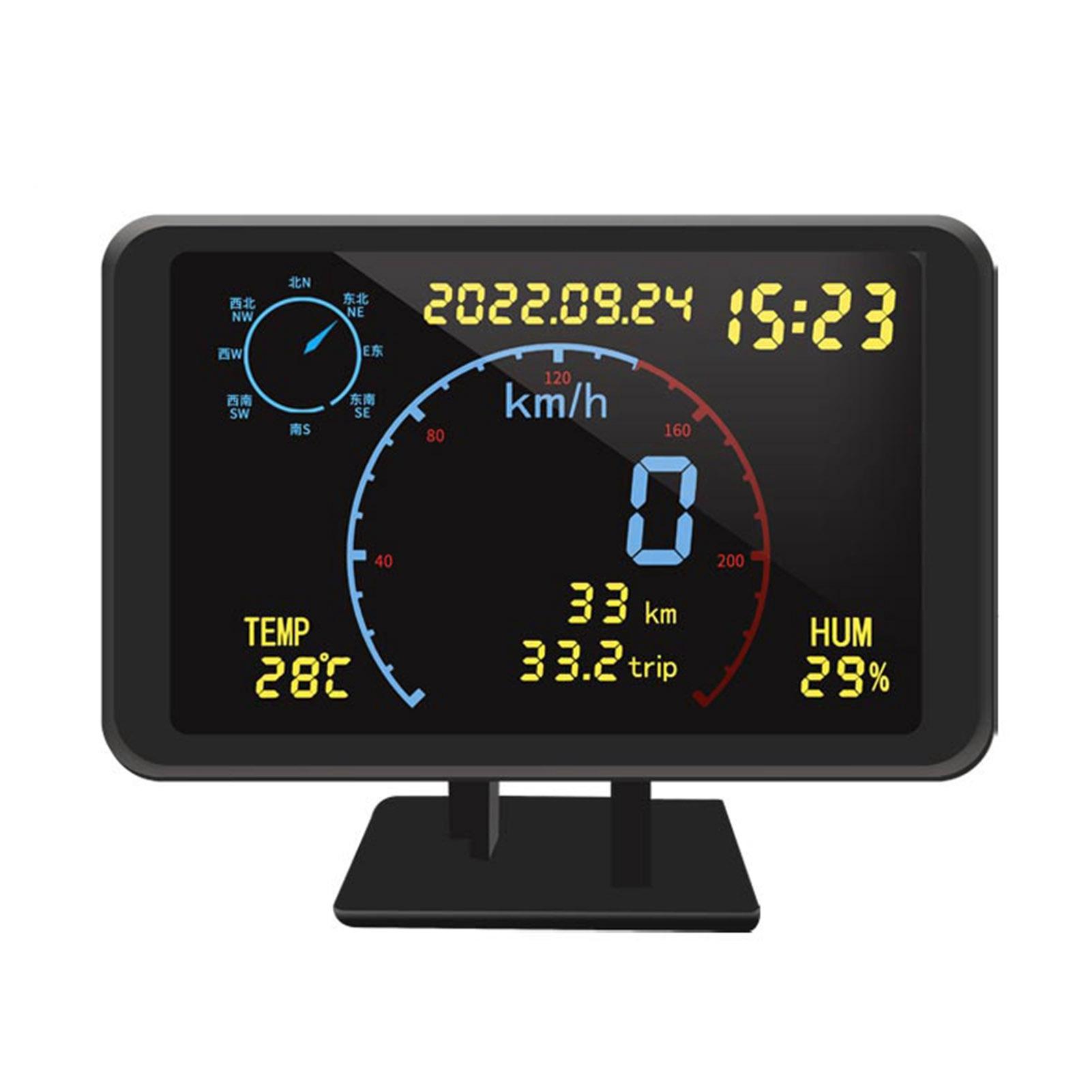 

Digital GPS Speedometer Odometer 4.7 inch LCD Display HUD Display with Over Speeding Alarm for All 5 24V Vehicle