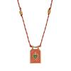 Stylish And Simple Color Rope Love Tarot Pendant Necklace Lucky Bead Chain Gold-Plated Color Retention