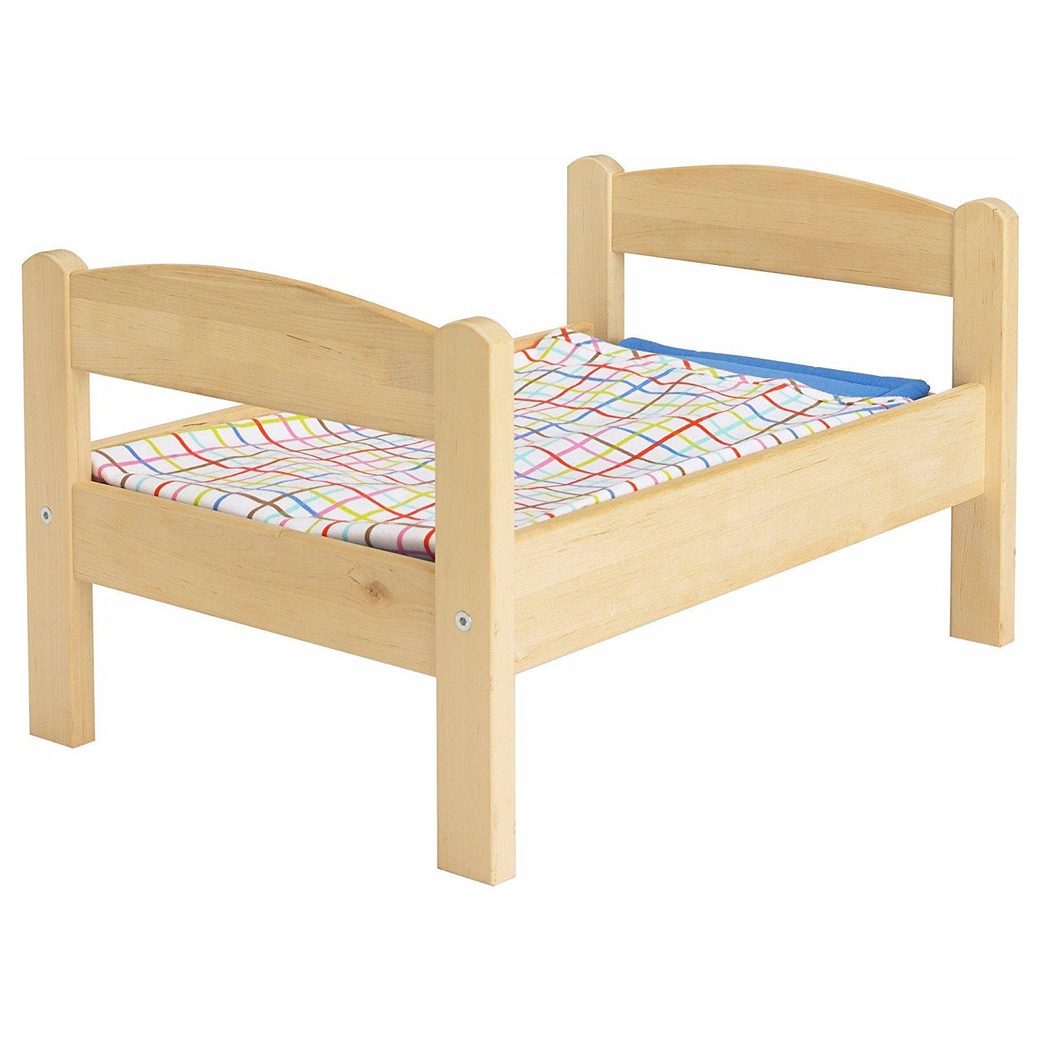 

IKEA DUKTIG 20167838 Doll Bed with Bedlinen Multicolor Set, Pine,