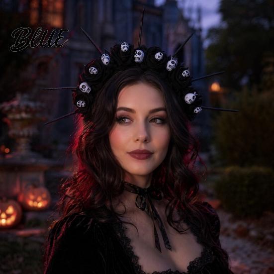 Halloween Party Hairband Floral Headband Handmade 3D Shape Widened Fit Colorful Flower