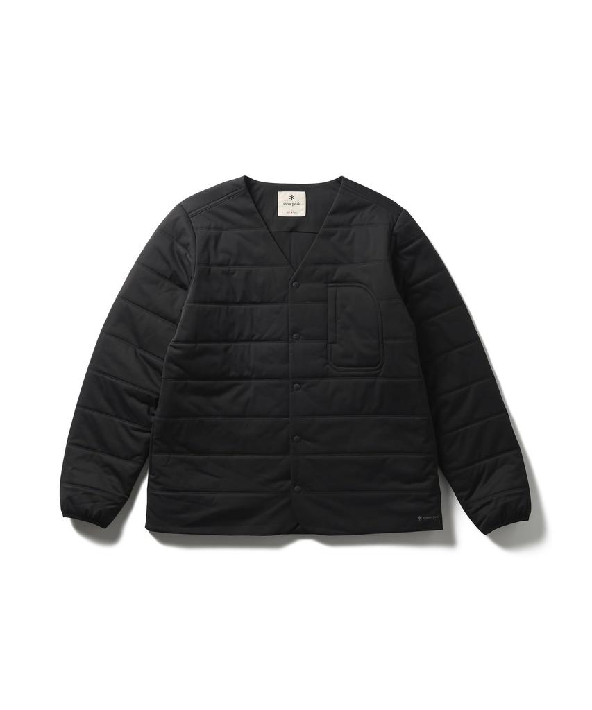 Snow Peak Flexible Insulated Cardigan and Size L SW-25AU001, Men's Women's, Black,