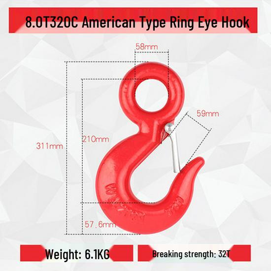 Universal Swivel Clevis Hook for Hoist Crane Rigging and Lifting