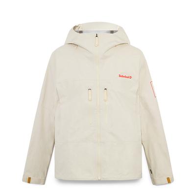 Outdoor Single-Layer Hooded Waterproof Windbreaker Men Jackets Light-Brown A41SF-EFL