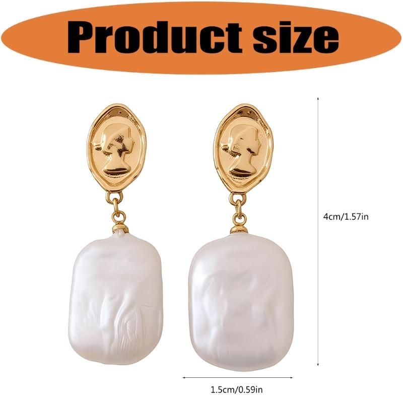Elegant Freshwater Pearls Earrings for Women Craft In Sturdy Copper Materials Comfortable Designs for Any Occasion