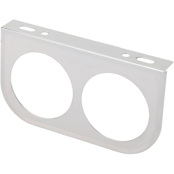 

2 Hole Gauge Panel Gauge 2 1/16 Inch 52MM Universal Metal Car Meter Mount Instrument Panel for Vehicles (Silver)