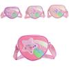 Trendy Shimmering Heart Kids Crossbody Bag In Soft Pink And Rainbow Colors