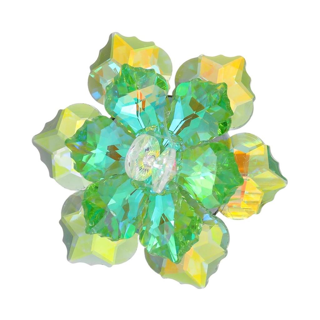 Modische Kristallblumen-Brosche - Handgefertigte Corsage für hochwertige Kleidung, Mehrfarbig