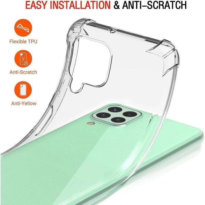 Coque Transparente PROSHOP pour Samsung Galaxy A22 5G - Protection 4 Coins Renforcée + Verre Trempé