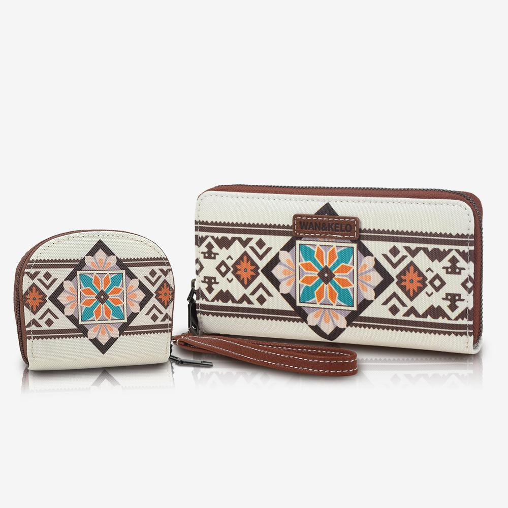 Bohemian Ethnic Style Wallet Card Case Function Anti-demagnetization and Waterproof Coin Purse
