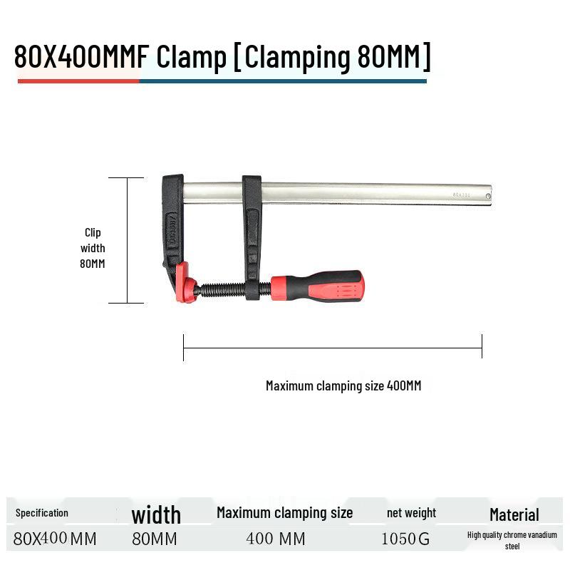 Deutsche Heavy-Duty Federstahl F-Klemme für Holzbearbeitung und Steinspleißarbeiten