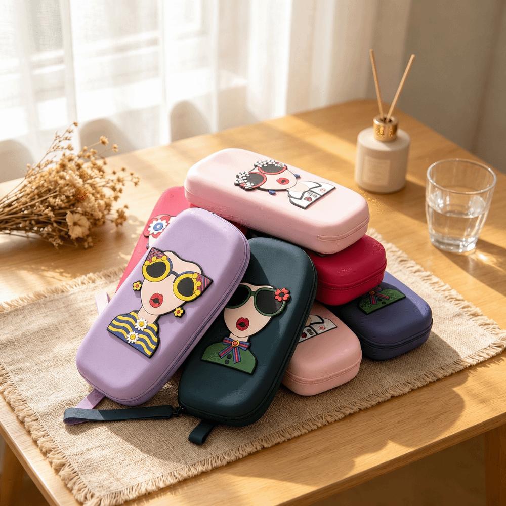 Soft Silicone Eyeglasses Pouch Case Wristlet Strap Glasses Holder Pouch Travel Use