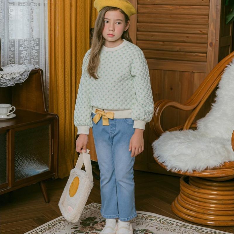 Olivean Lovely Bell Bottom Denim Pants Indigo