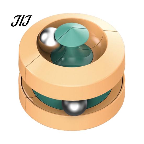 Marble Run Spinner Toy Rotatable Spinning Top with Rolling Ball, Stress Relief Fidget Fingertip Gyro Toy, Double Layer Track for Adults Double-track