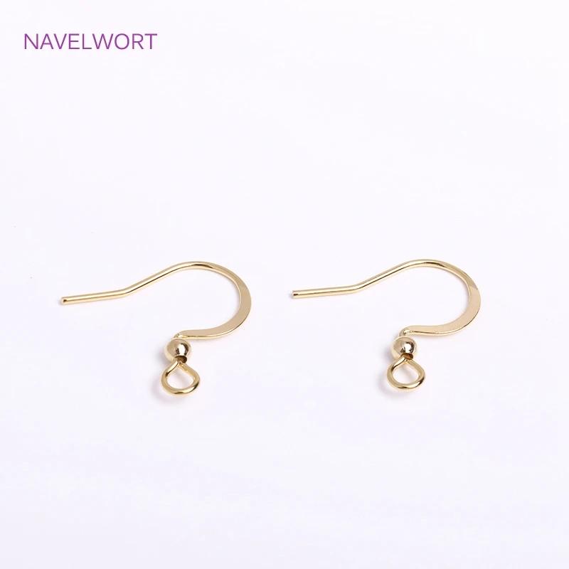 Earrings Accessories,18K Gold Plated Earrings Hook Components Ear Wire,DIY Jewelry Making Earring Findings Accessories
