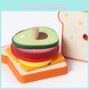 Wooden Kids Food Set With Sandwich And Burger For Interaction Play Learning And