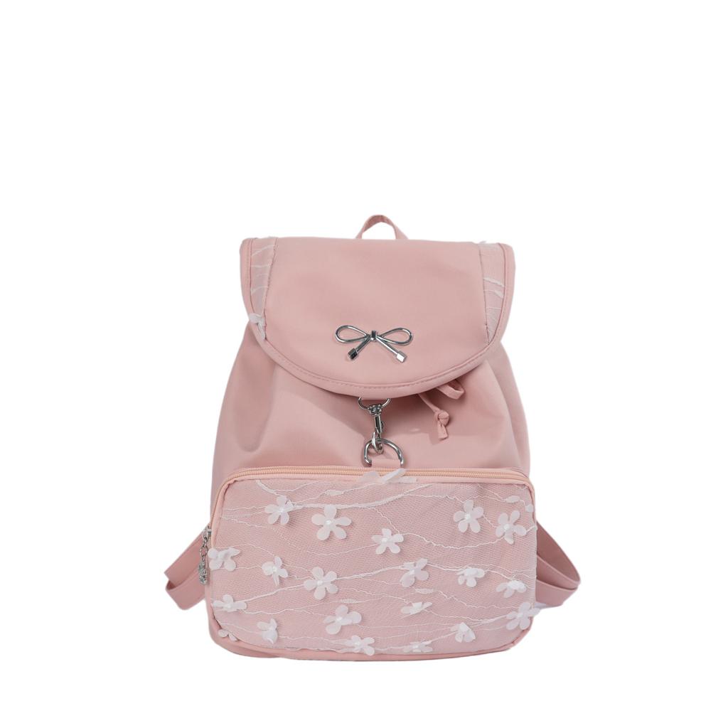 Schoolbag girl cute large capacity new backpack bow pain bag flower backpack schoolbag