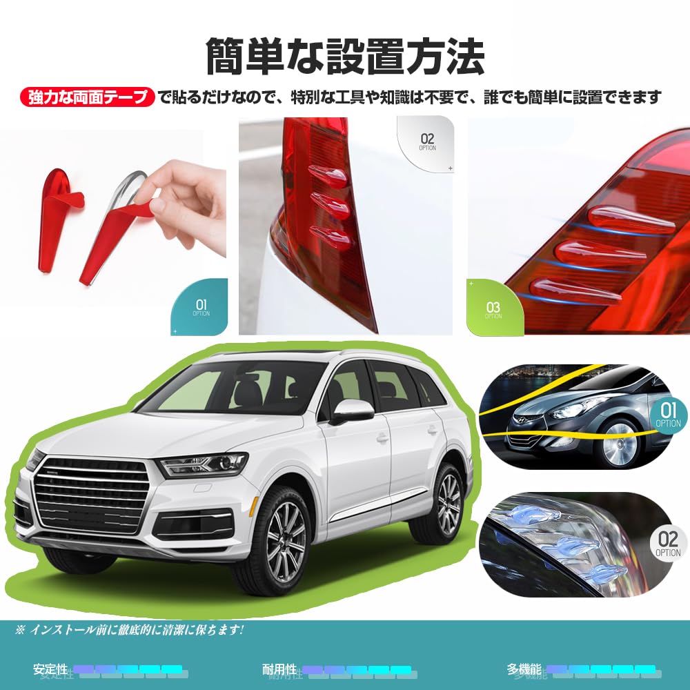 Vortex Generator, Spoiler, Car Supplies, Easy Installation, Wind Noise Reduction (+Wind Noise, Wind Noise,