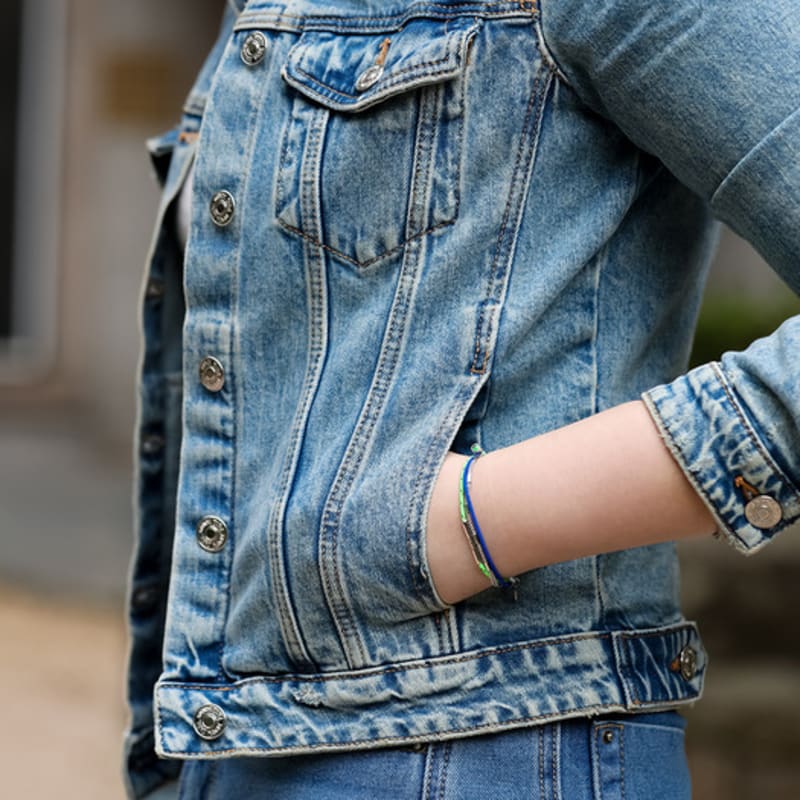 BE/GINS LA LIGNE TWOSOME BRACELET BLUE