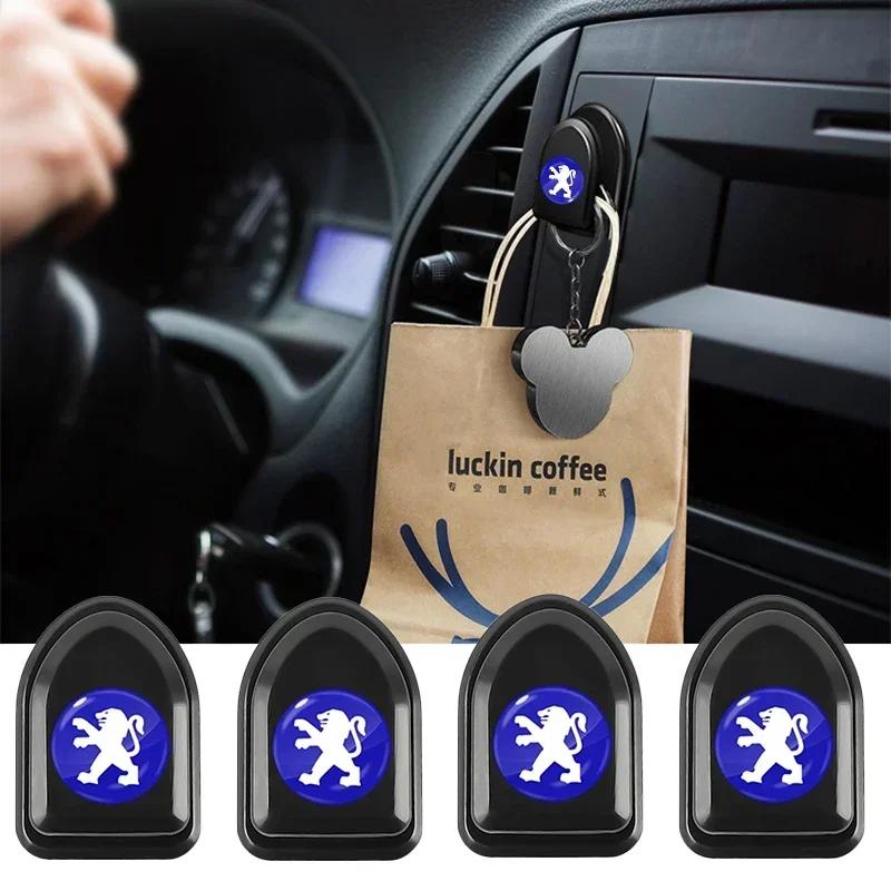 

Mini Car Hooks USB Cable Headphone Key Storage Hooks For Peugeot 206 207 307 3008 2008 308 407 408 508 301 208 Car Accessories 2Pcs