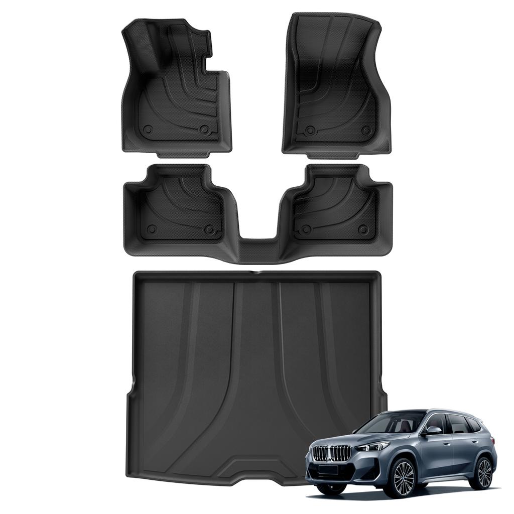 For BMW X1 2025 2025 TPE 3D Car Floor Mats Trunk/Backrest Pad Odorless Accessories Only Fit Left Hand Driver