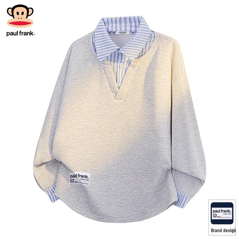 

Paul Frank Men s Faux Two-Piece Long Sleeve Sweatshirt 2XL