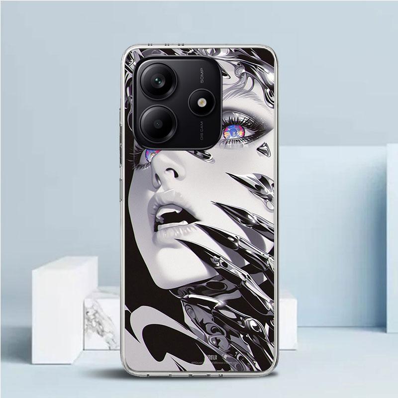 Girl Art Punk Soft Cover for Xiaomi Redmi Note 15 14 13 12 Pro Plus Phone Case 14S 11S 11T 11E 10S 10 4G Pattern Shell Redmi Not