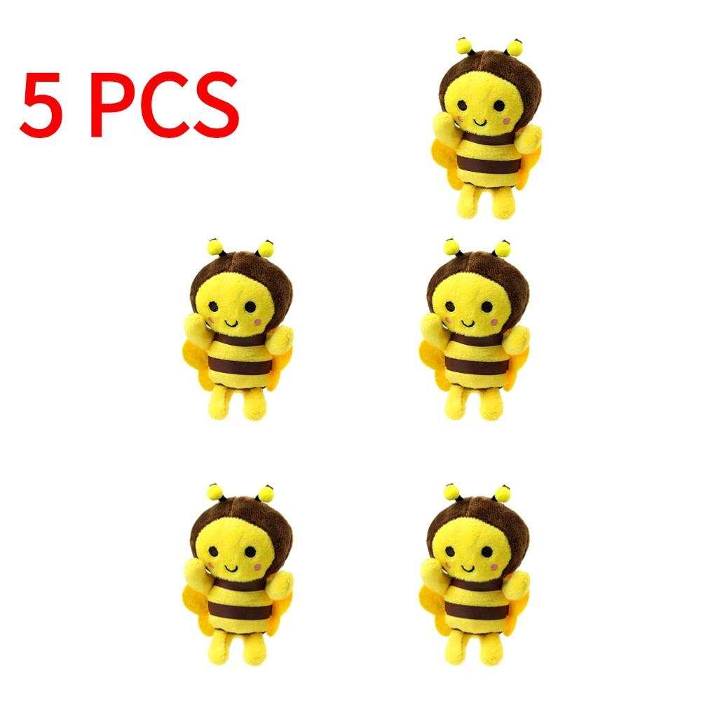 1/3/5PCS 12cm Bee Festival Plush Doll Animation Bee Festival Activity Decoration Gift Cute Plush Small Pendant Plush Bee Doll