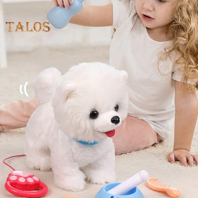 1 Set Kids Electronic Plush Dog Toy with Pet Care Accessories Walking Interactive Puppy Rabbit Cat Plushie Toy Toddlers Boys Girls Educational Animal