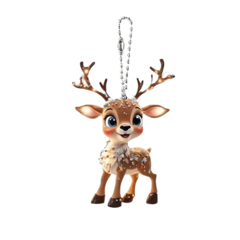 Deer Shape Xmas Tree Ornament Acrylic Reindeer Ornament Fashion Christmas Decoration  New Years