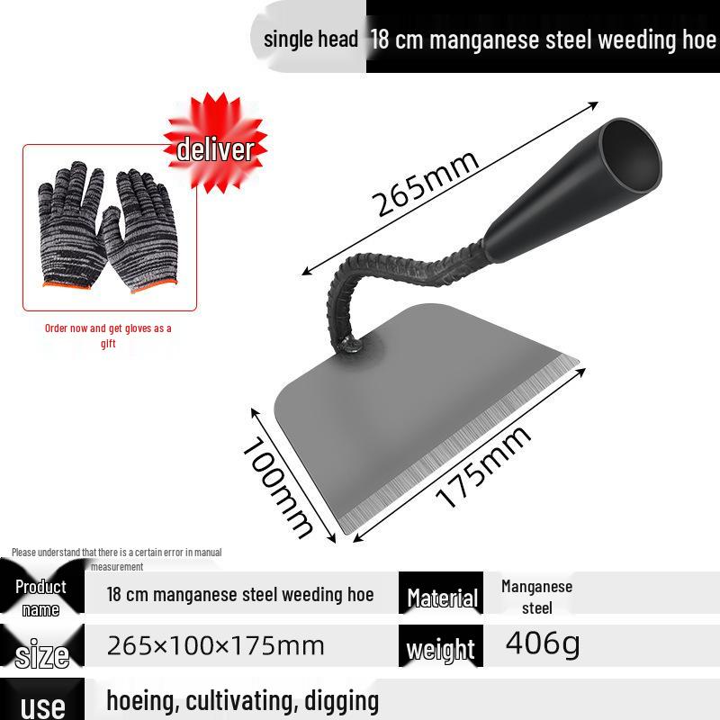 Manganese Steel Hoe: Traditional Agricultural Tool for Planting, Weeding, and Shoveling.