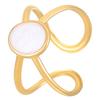 Bohemian Oil Drip Gradient Vintage Layered Titanium Steel Ring European and American Ins Style Geometric Open Stainless Steel Ring