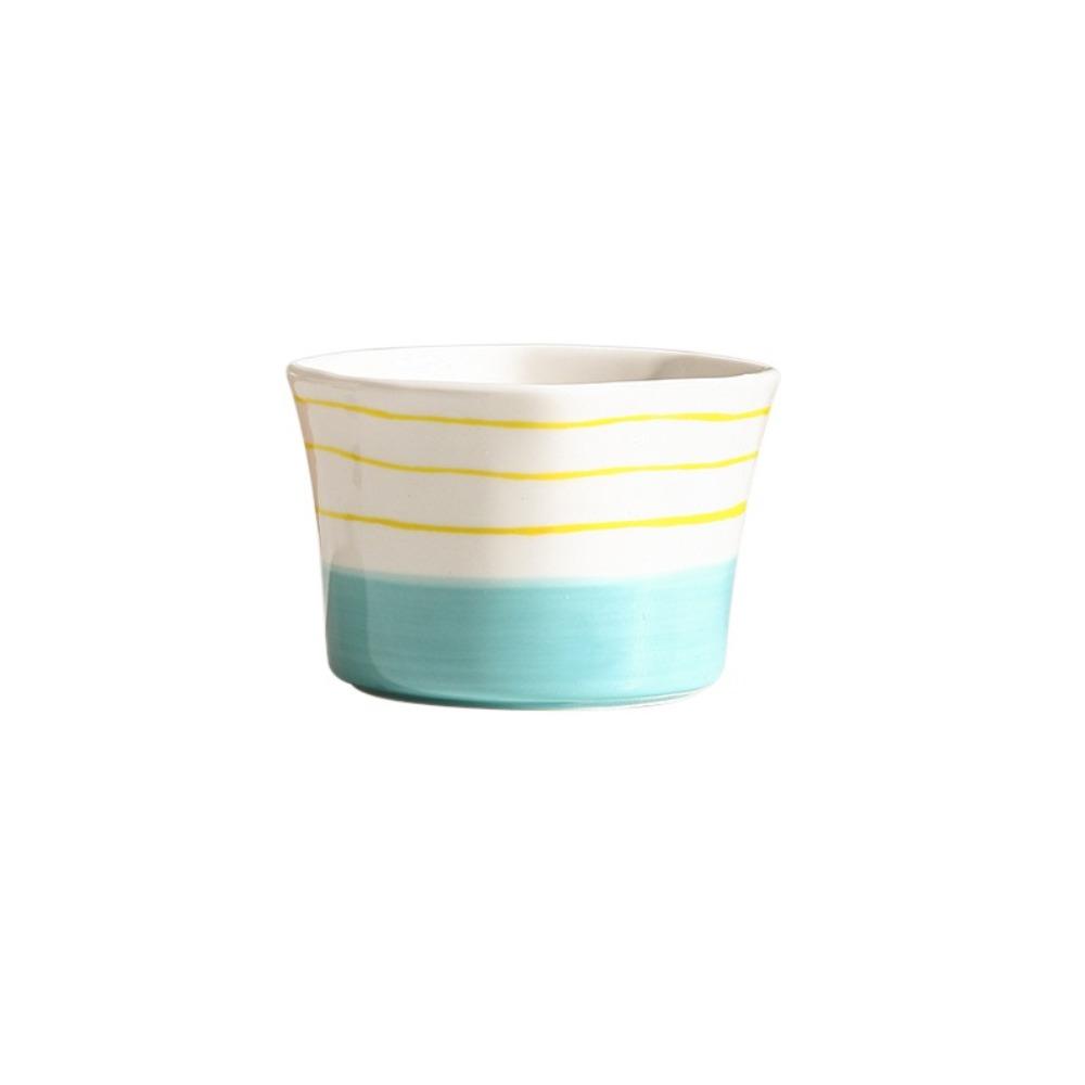 

Convenient Ceramic Bowl Oven Safe Steamed Egg Bowl Food Bowl Mini Soup Bowl Pudding Dessert синий