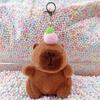 Little Red Book Capybara & Guinea Pig Plush Keychain Ornament