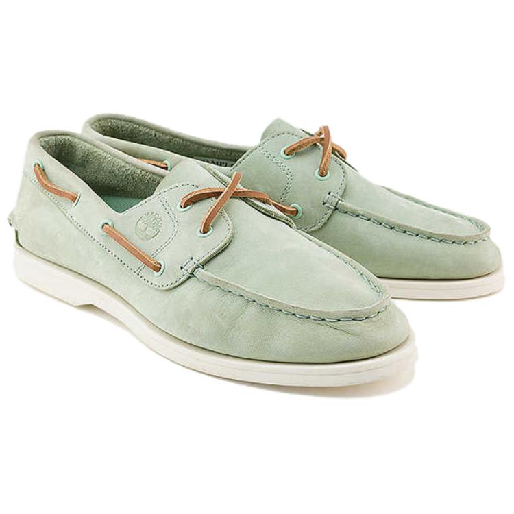Timberland Classic Boat Comfortable Versatile Sailing Shoes Women Shoes Light-Green A2Q9XEP0