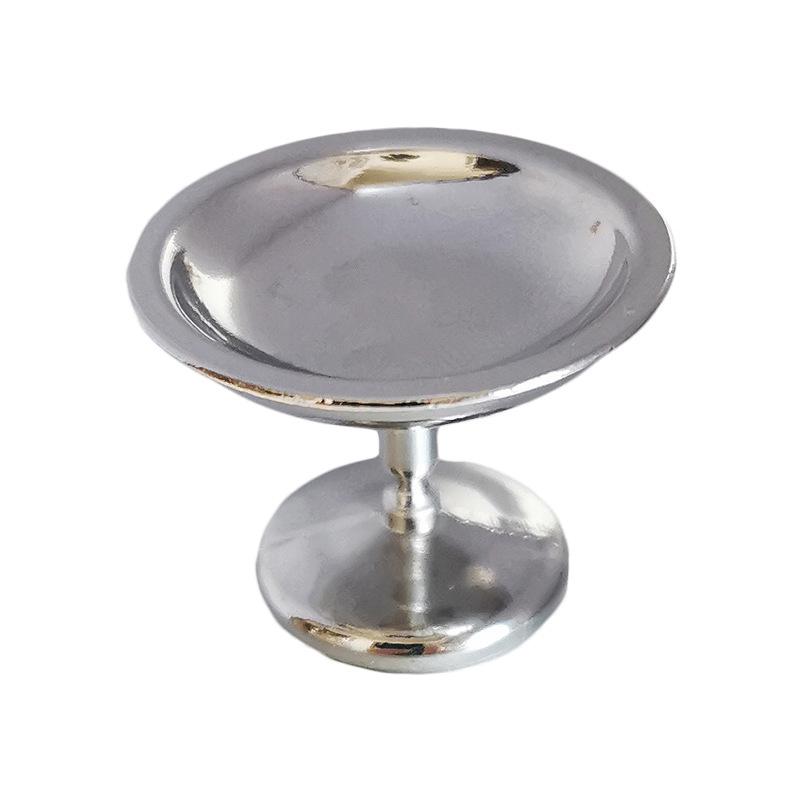 Dollhouse Miniature Metal Fruit Snack Tray Cake Tray Toy for Doll House Decoration Accessories