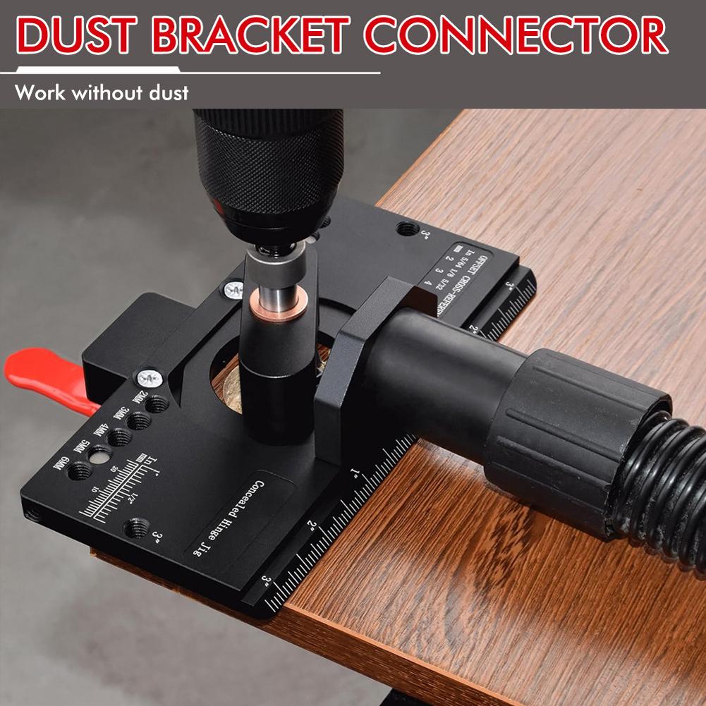 35MM Aluminum Alloy Drill Guide Hinge Offset Drilling Hole Puncher Hole Jig for Doors Cabinets Hinges Mounting