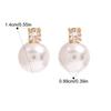 Yori Delicate AAA Shiny Cubic Zirconia Pearls Stud Earrings PVD Plated Water Proof Fashion Earrings for Women Bijoux