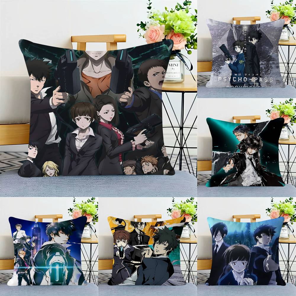 Anime PSYCHO-PASS Pillow Gift Home Office Decoration Bedroom Sofa Car Cushion Cover Case 45x45