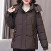 Plus Size XL-5XL Fashion Winter Woman Parkas Hooded Thick Warm Jacket Loose Middle Age Women's Coats