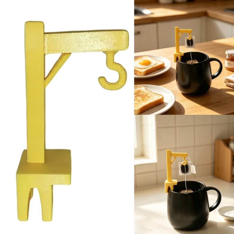 Tea Bag Holder for Cup Edge, Plastic Cup Clip with Hook Design for Kitchen Mugs and Desk Cup Brewing, Plastic Mug Tool