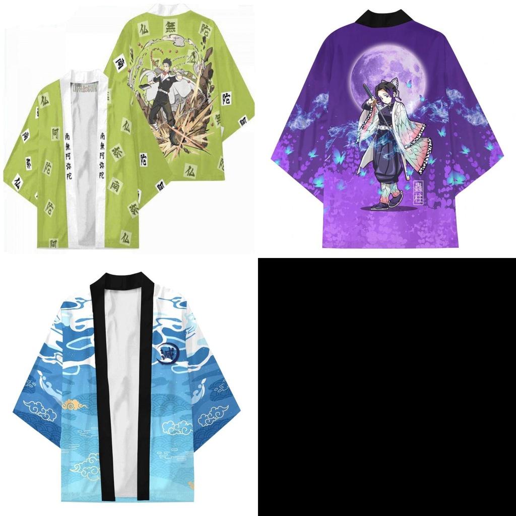 Demon Slayer Short Sleeve Cartoon Printed Top Cosplay Costume Xs-3xl