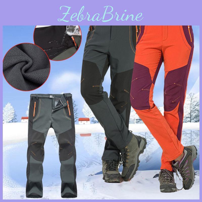 Warme Outdoor-Wander-Skihose für Herren und Damen mit kuscheligem Fleece und wasserdichtem Stoff