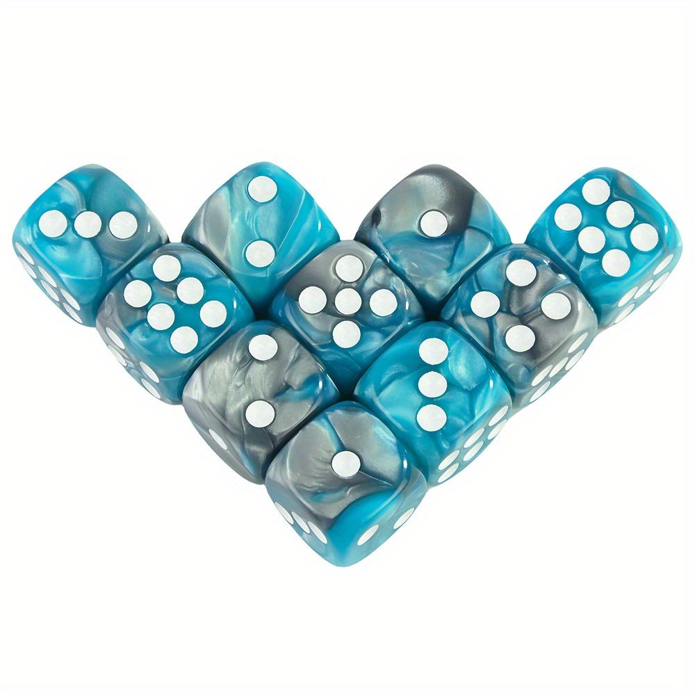 12mm D6 Acrylic Dices Mini 6-sided Two Color Cube Round Corner Game Dice for Club Party DND RPG Board Game Bar Table Accessories