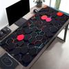 1pc Large Gaming Mouse Pad, UV Reactive Non-Slip Desk Mat, Washable PolyesterHexagon, Neon, PatternComputer Pad with Vibrant Game Machine Pr