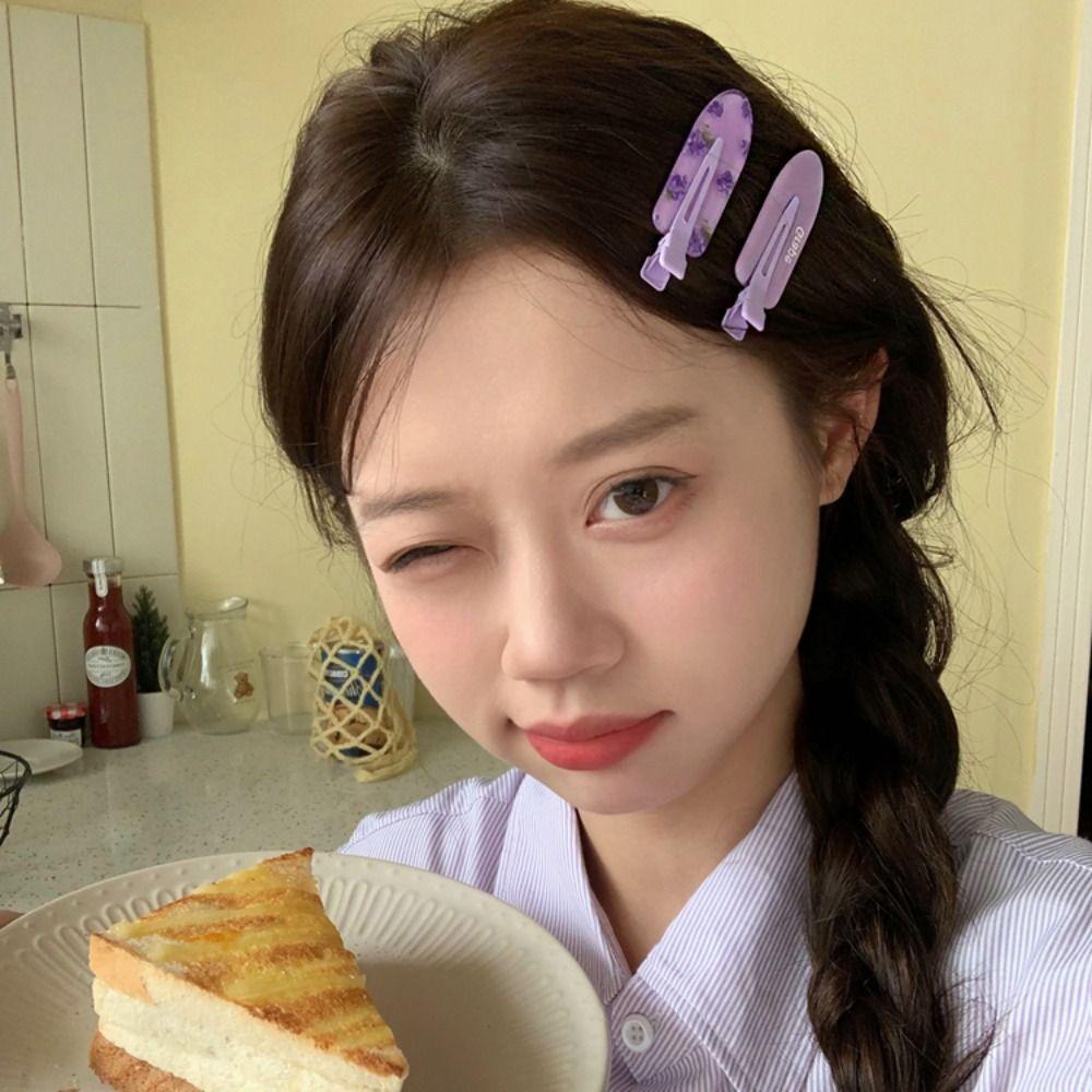 Cherry Traceless Hairpin Geometry Makeup Hair Clip Simple Fruit Hairpin  Kids