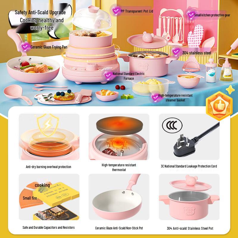 Mini Kitchen Real Cooking Play Set