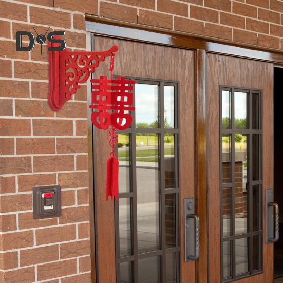 Chinese New Year DIY Lantern Kit Lucky Red Fu Wall Mount Hanging Lantern 3D Puzzle Hollow Out Spring Festival Lantern for Home Decor