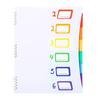 6 Pockets Expandable Document Folder Letter Size File Organiser with Removable Pages Colorful Numbered Label Window