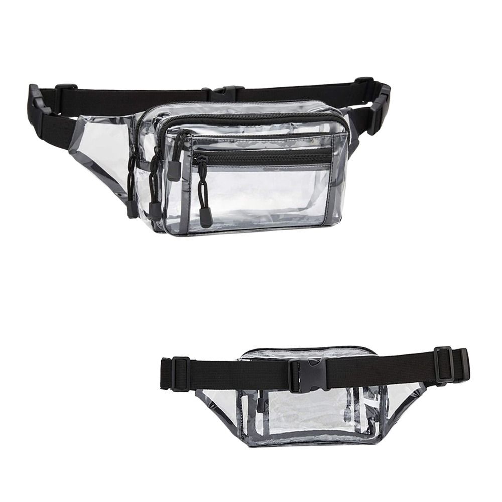 Waterproof Chest Bag Transparent Multi Layer Shoulder Bag Waist Pack Adjustable Shoulder Strap Makeup Bag Running Hiking Travel